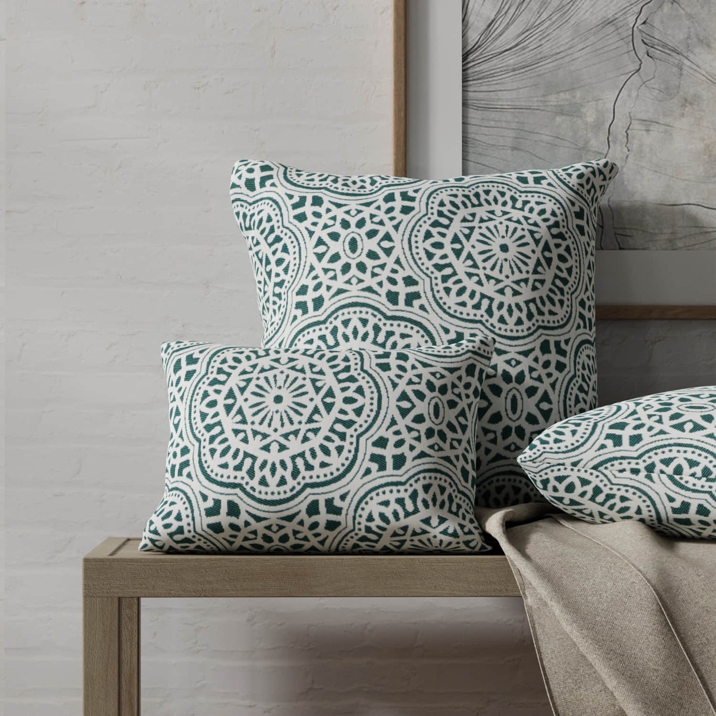 Newman Caribbean made up on pillows