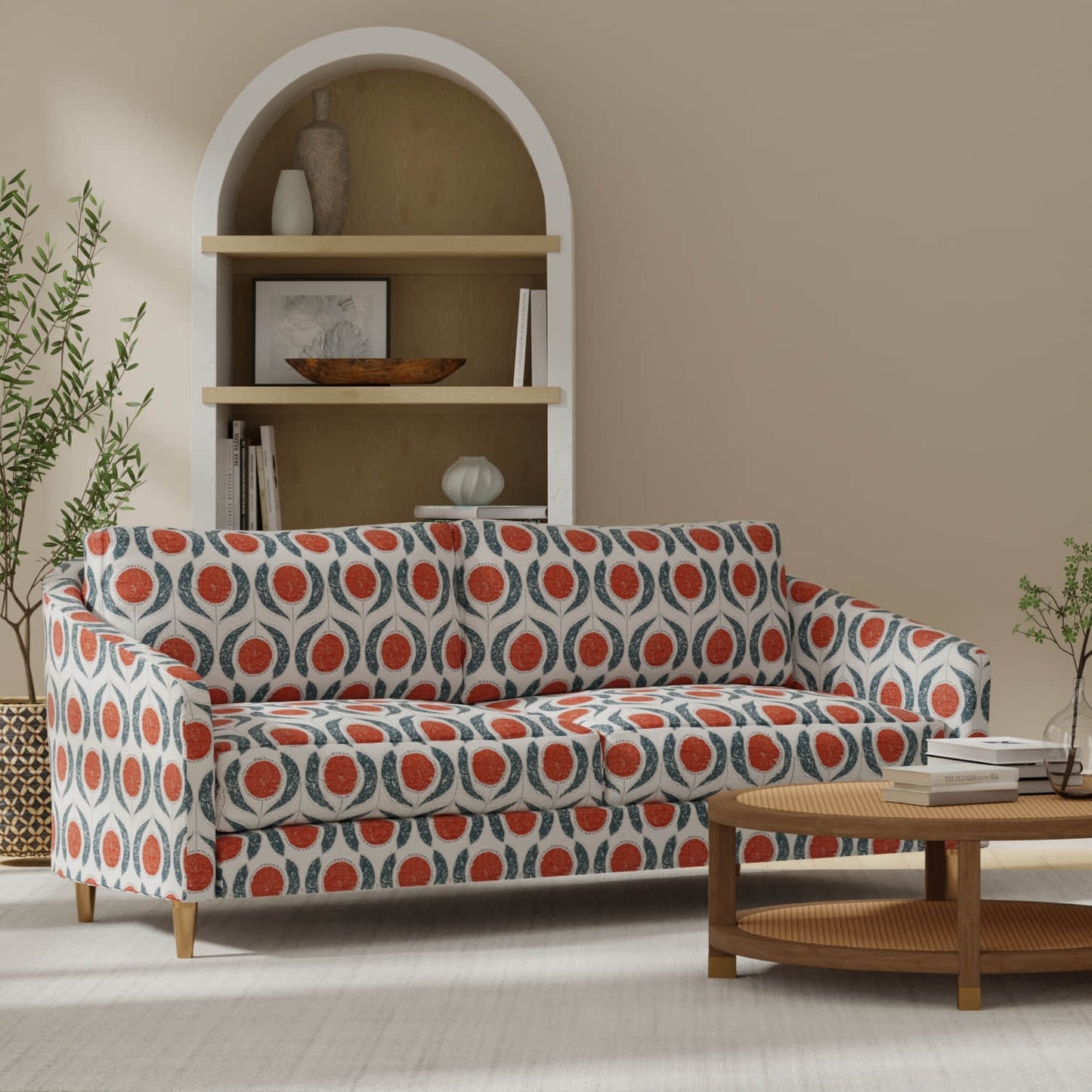 Odom Papaya - Folio Fabrics