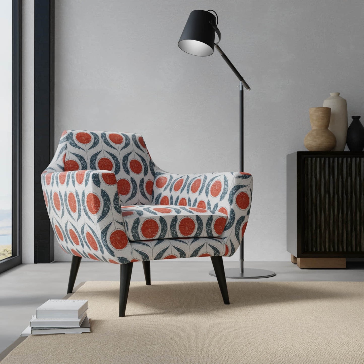 Odom Papaya - Folio Fabrics