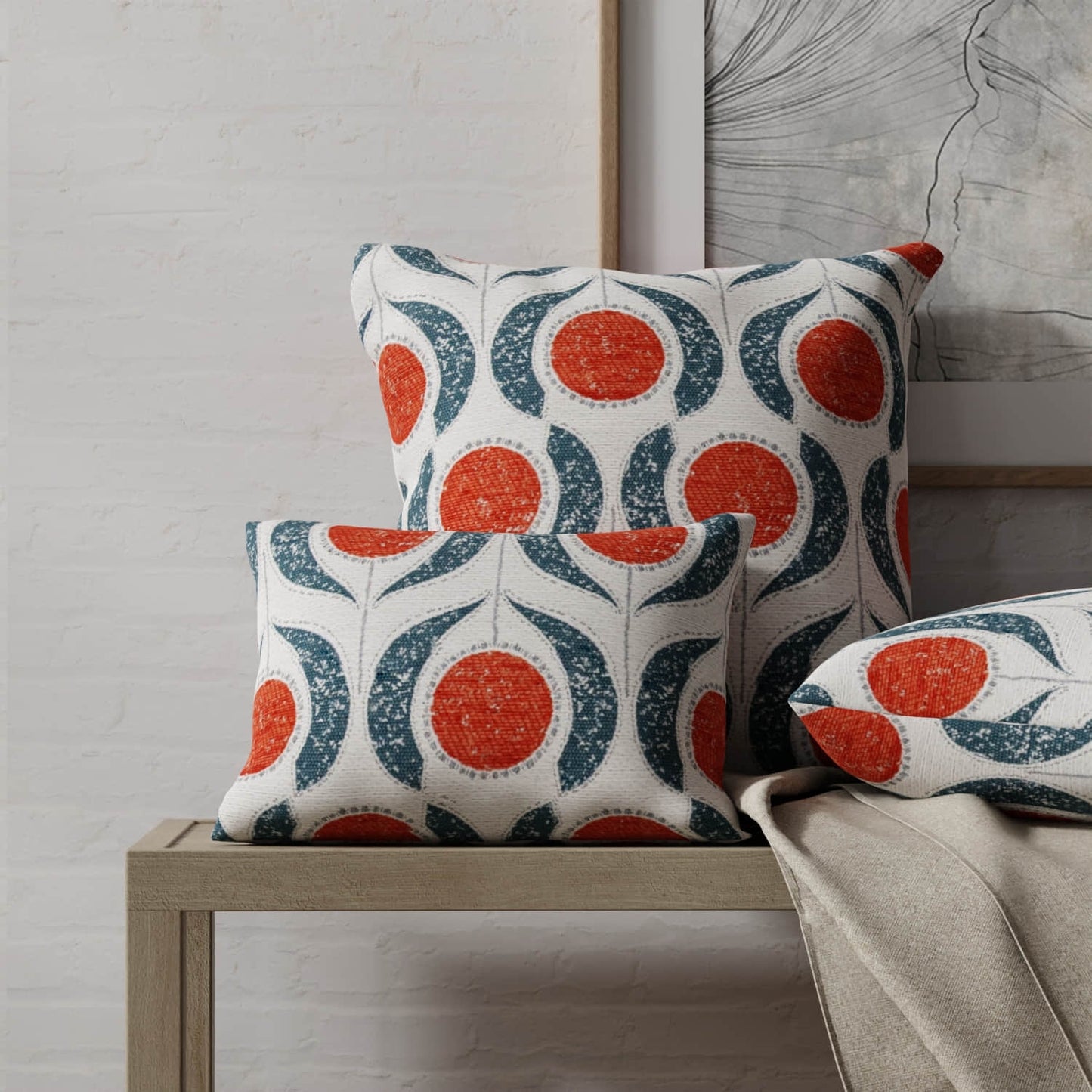 Odom Papaya - Folio Fabrics