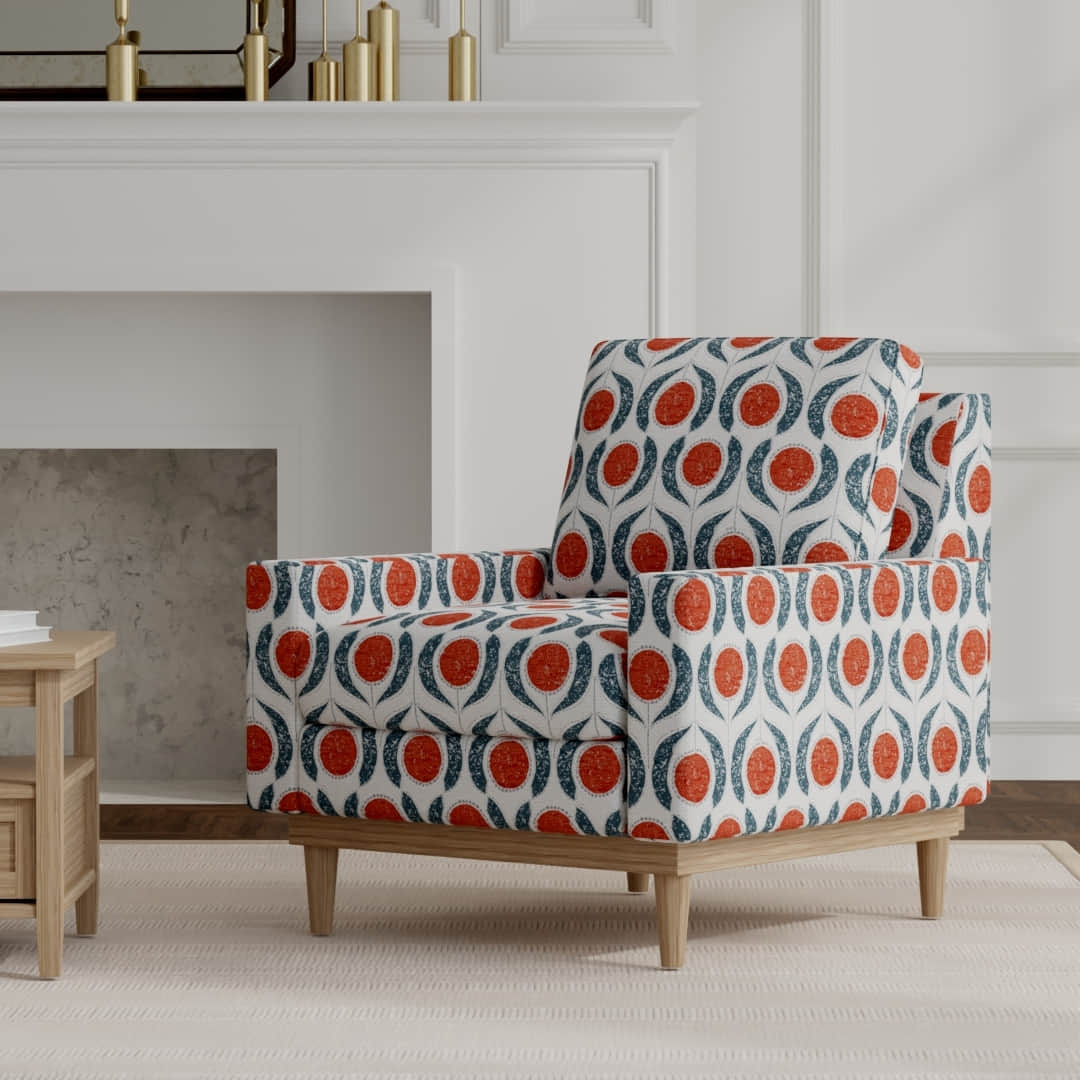 Odom Papaya - Folio Fabrics