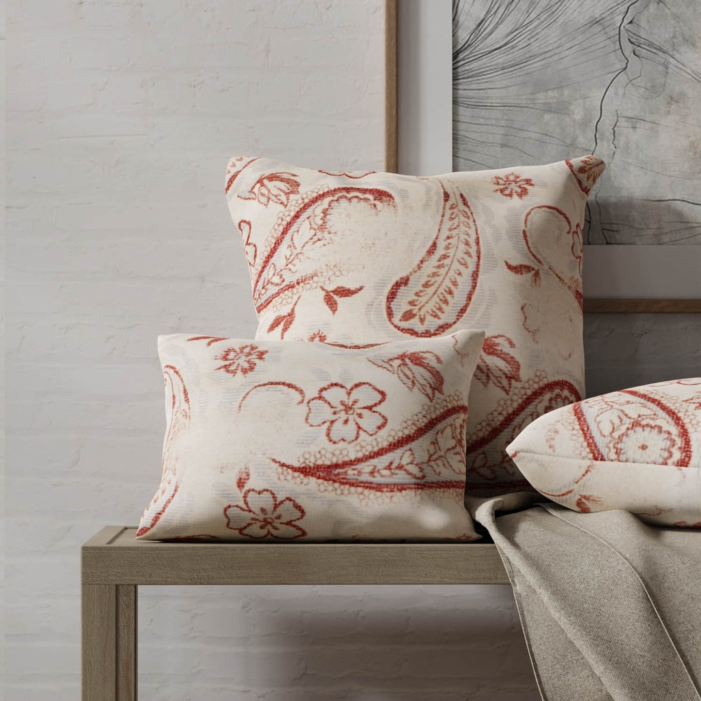 Penny Ruby made up on pillows