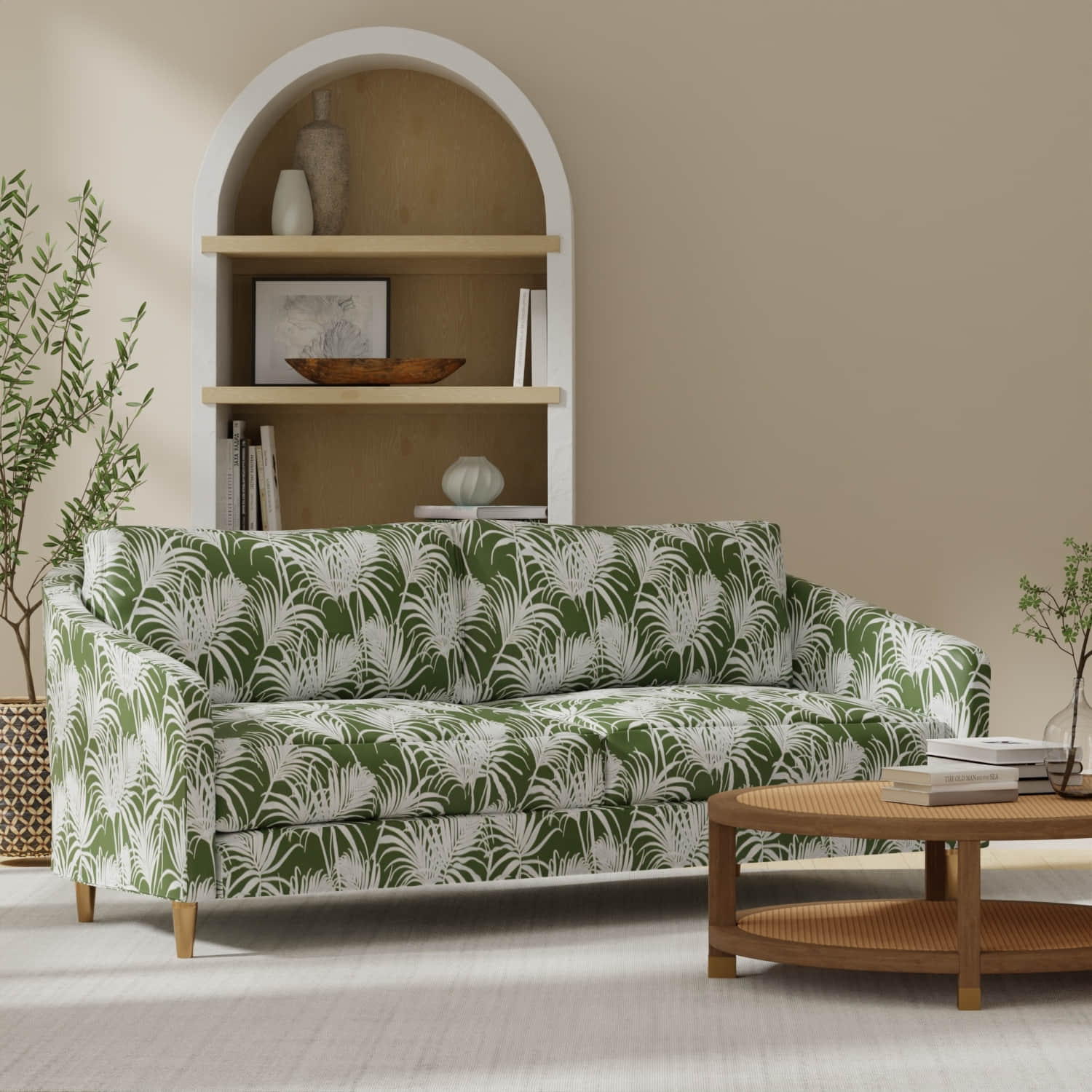 Peterson Fern upholstered on a couch