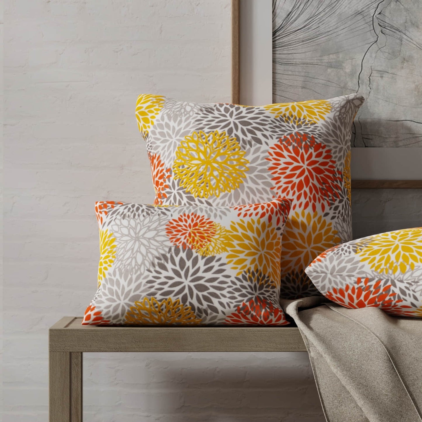 Philip Orange made up on pillows