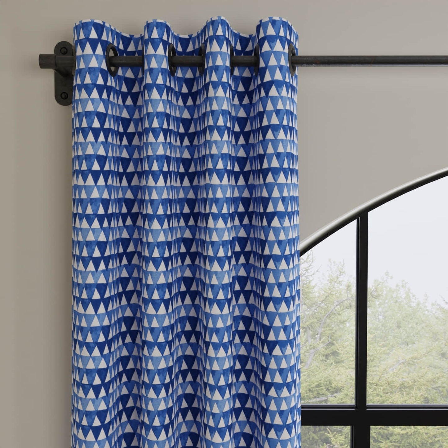 Pollard Indigo made up on drapery