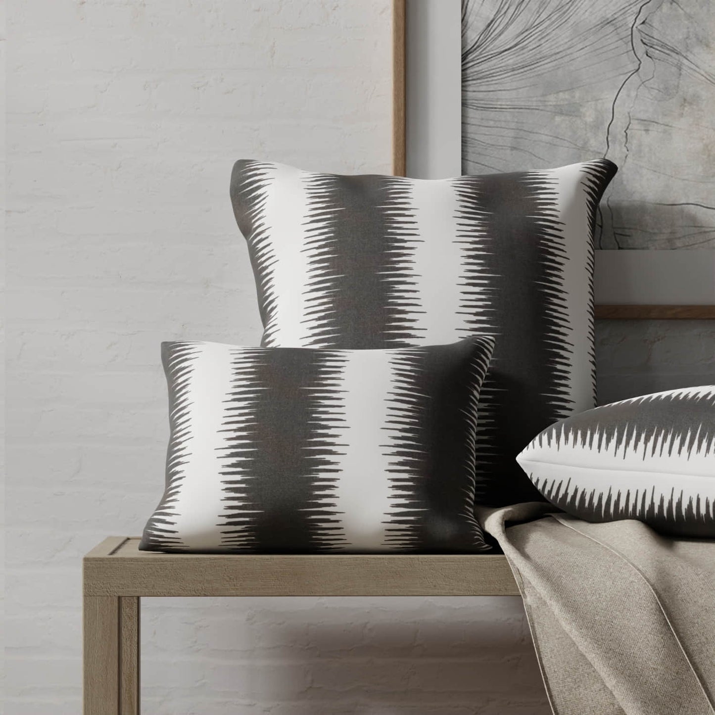 Raina Granite made up on pillows