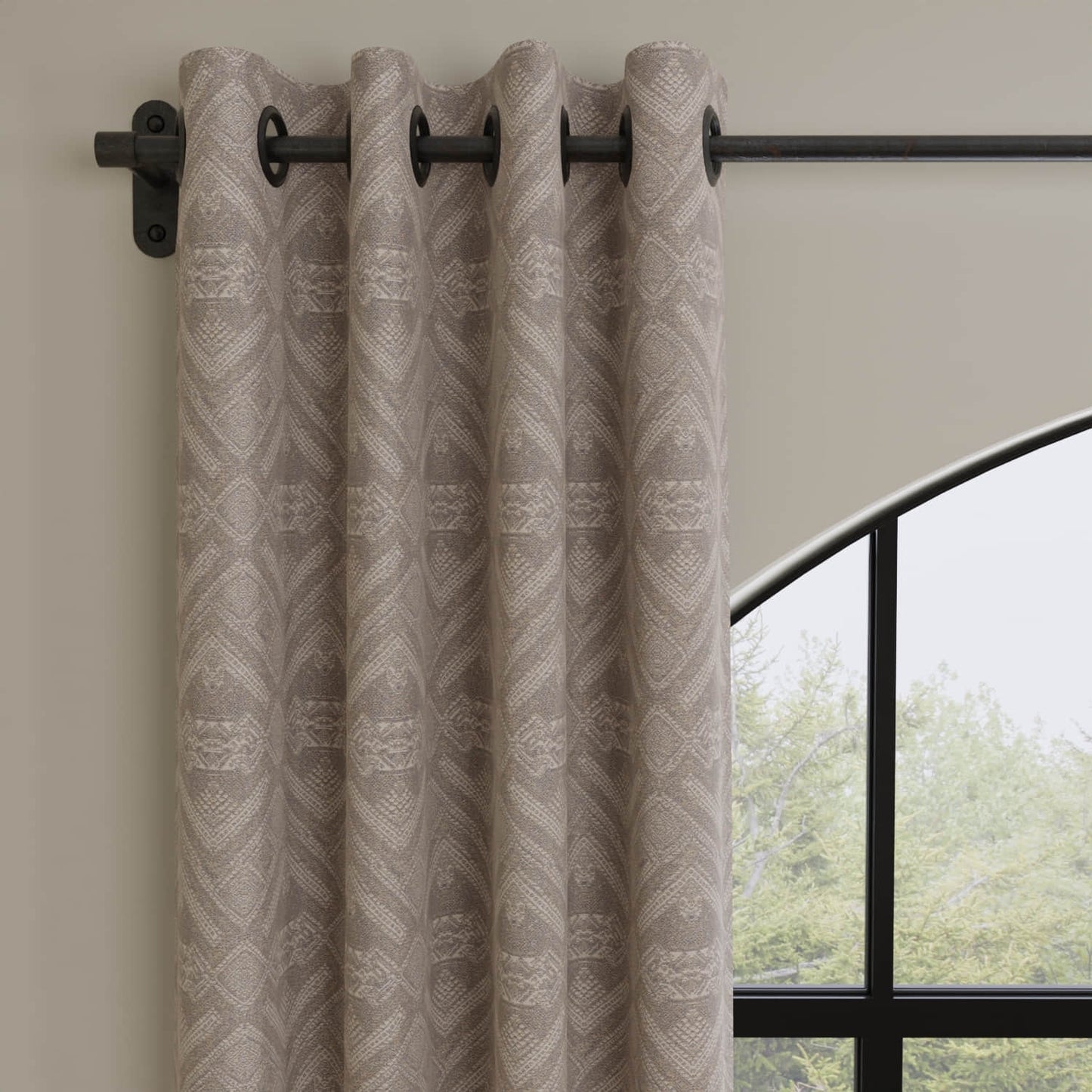 Rhea Pewter made up on drapery