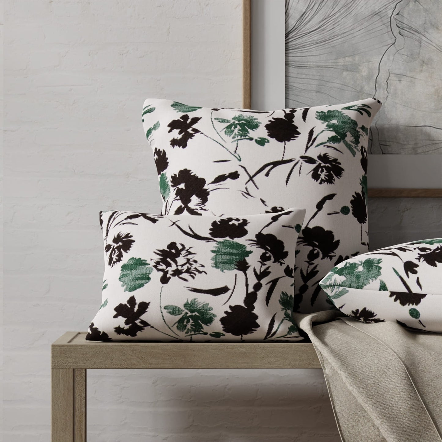 Robbie Vine made up on pillows