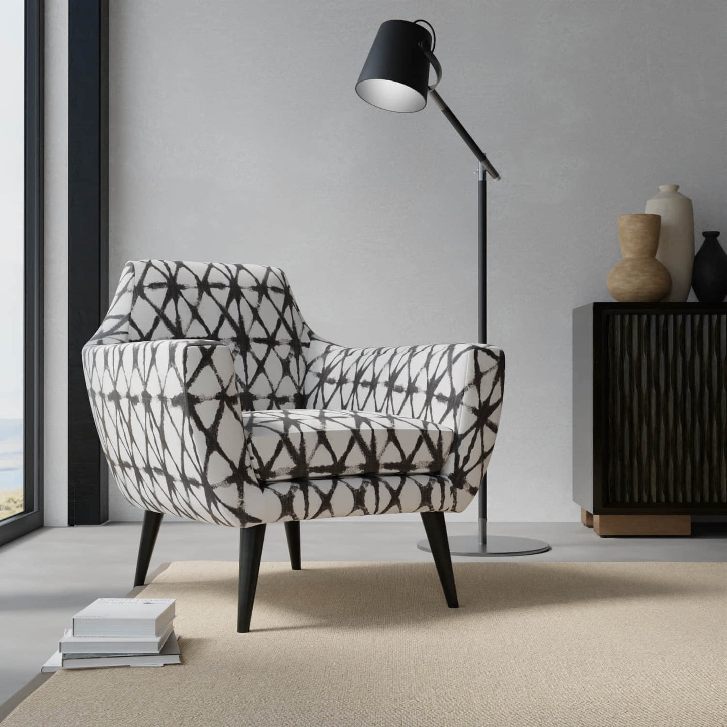 Robin Iron upholstered on a contemporary chair