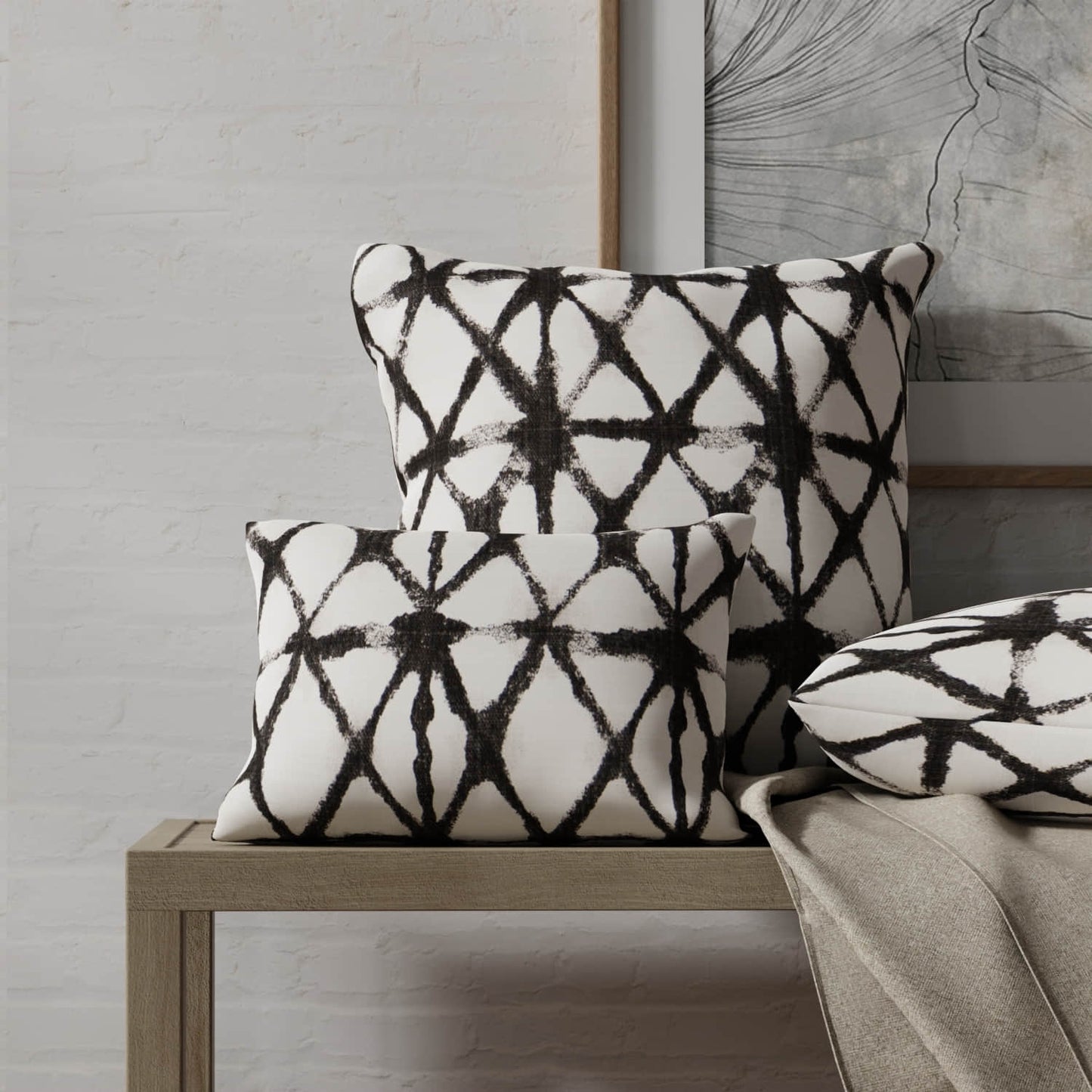 Robin Iron made up on pillows