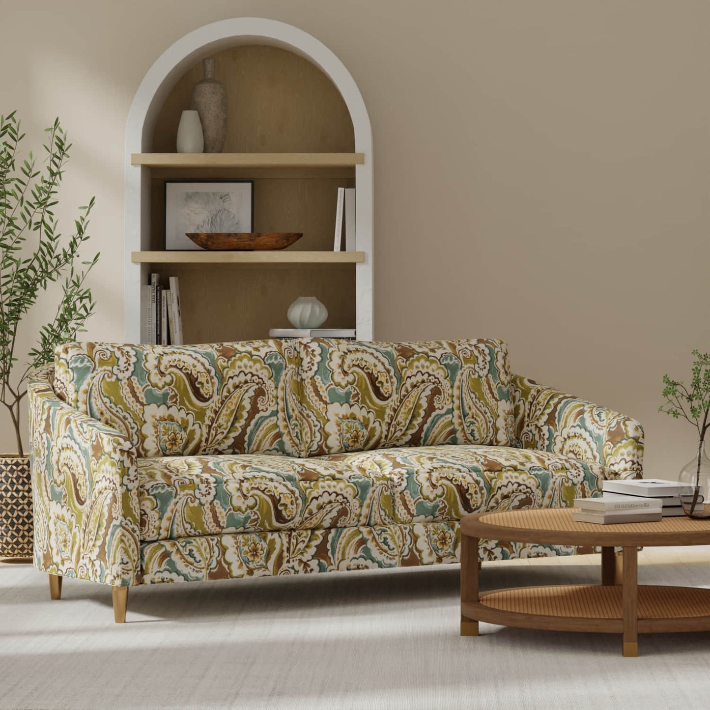 Savvy Meadow upholstered on a couch