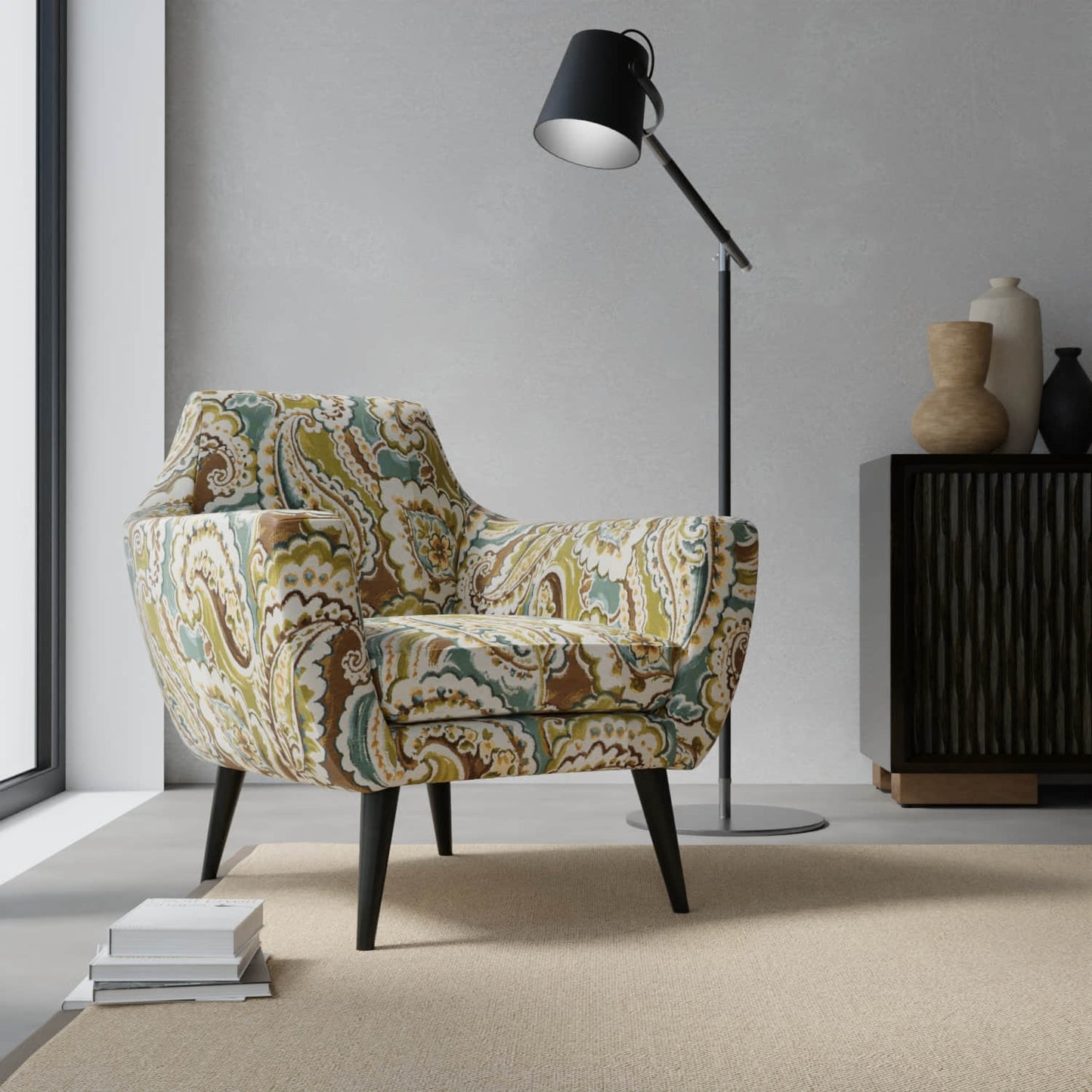 Savvy Meadow upholstered on a contemporary chair
