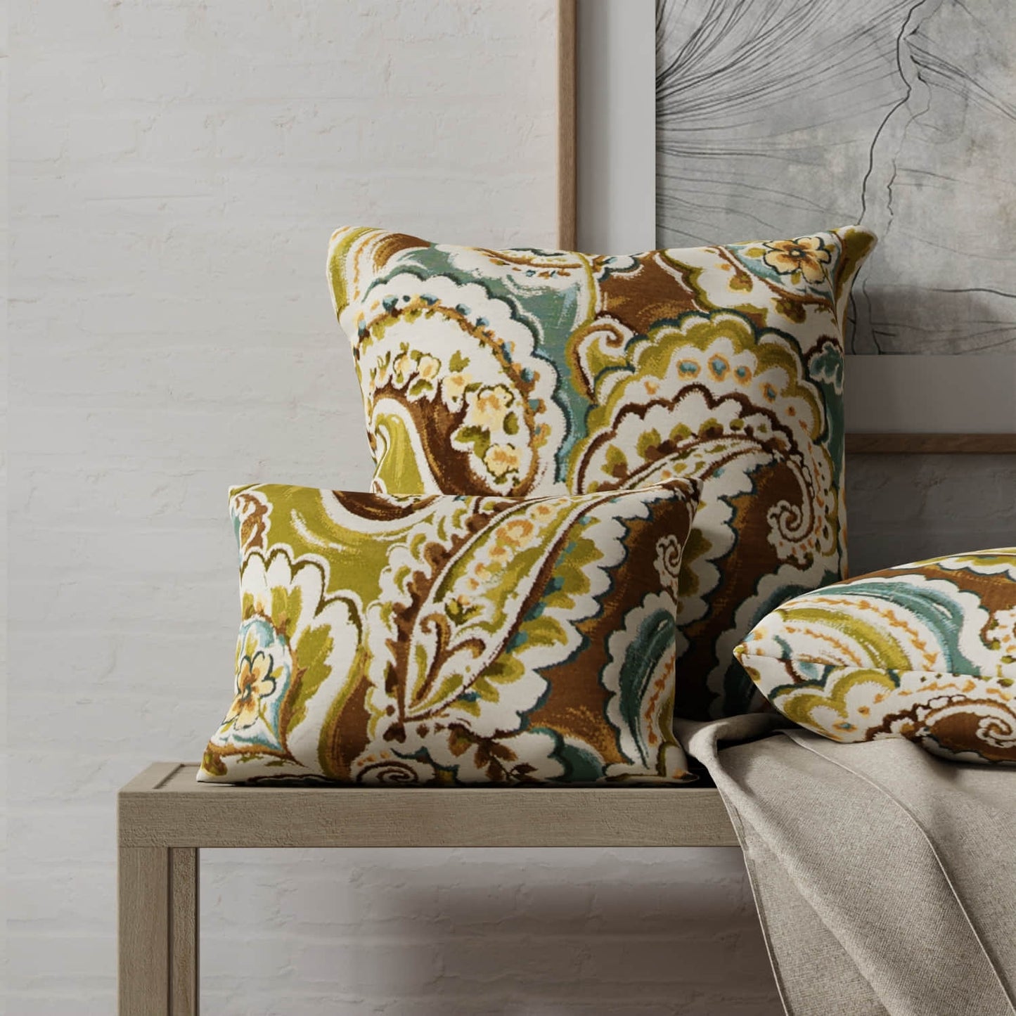 Savvy Meadow made up on pillows