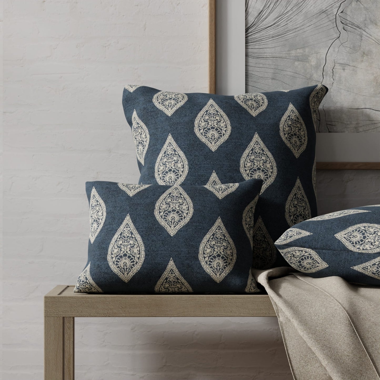 Simone Indigo - Folio Fabrics