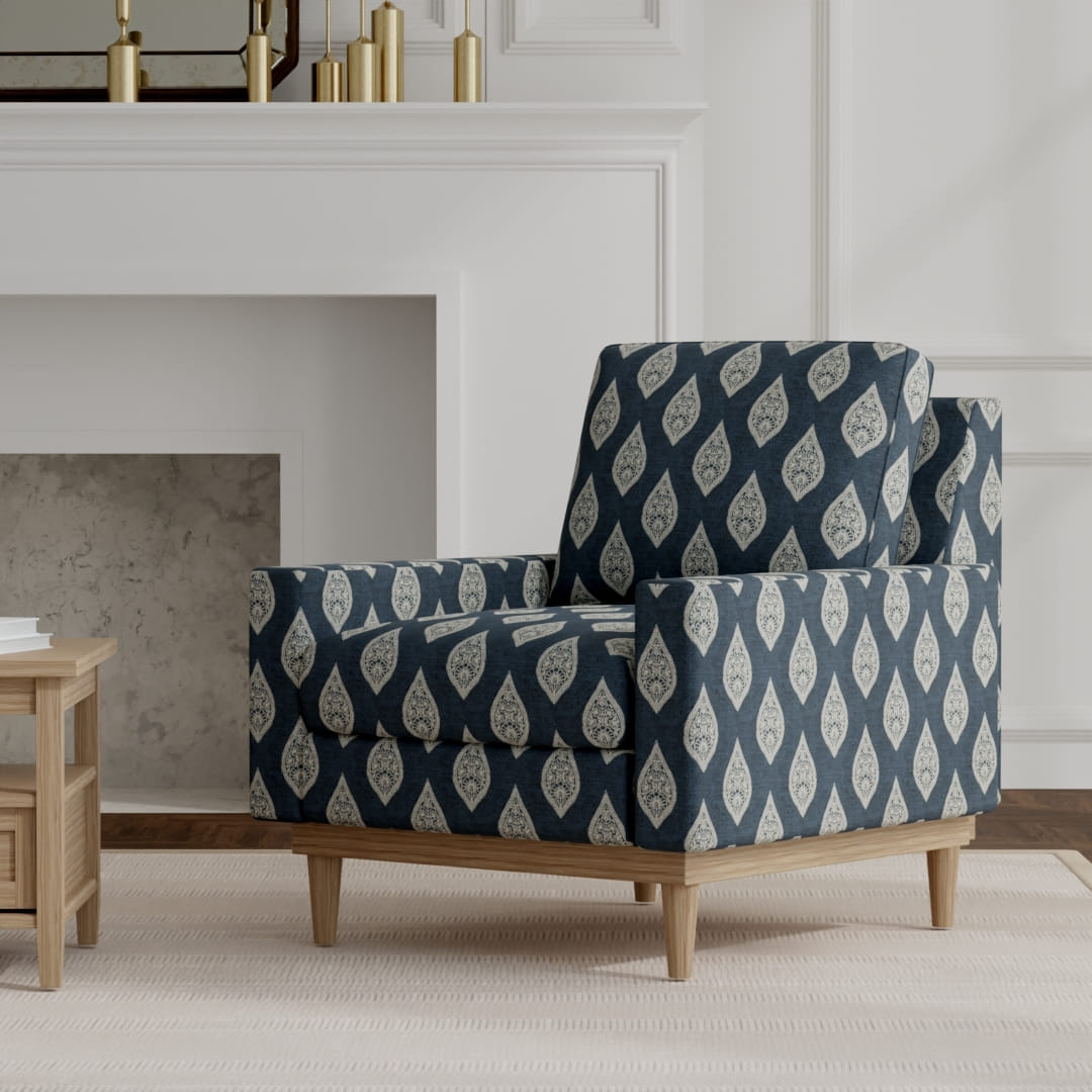 Simone Indigo - Folio Fabrics