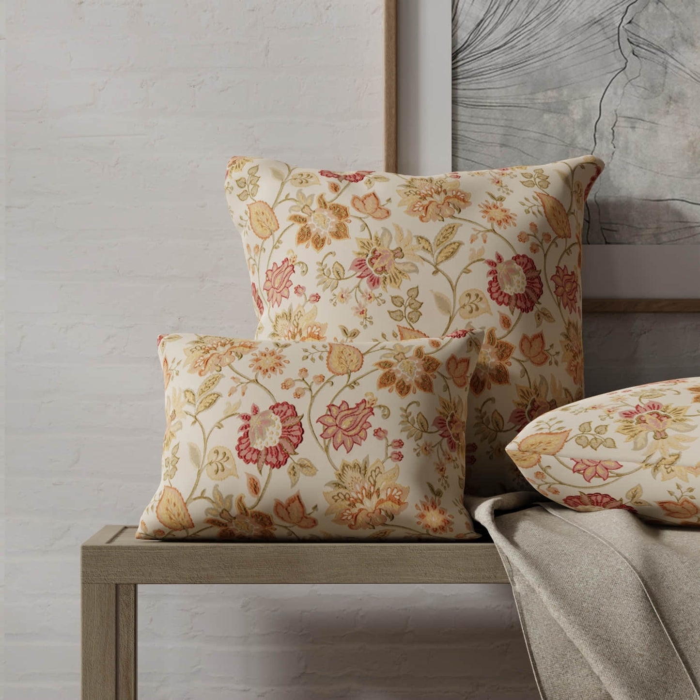 Trevino Sofia made up on pillows