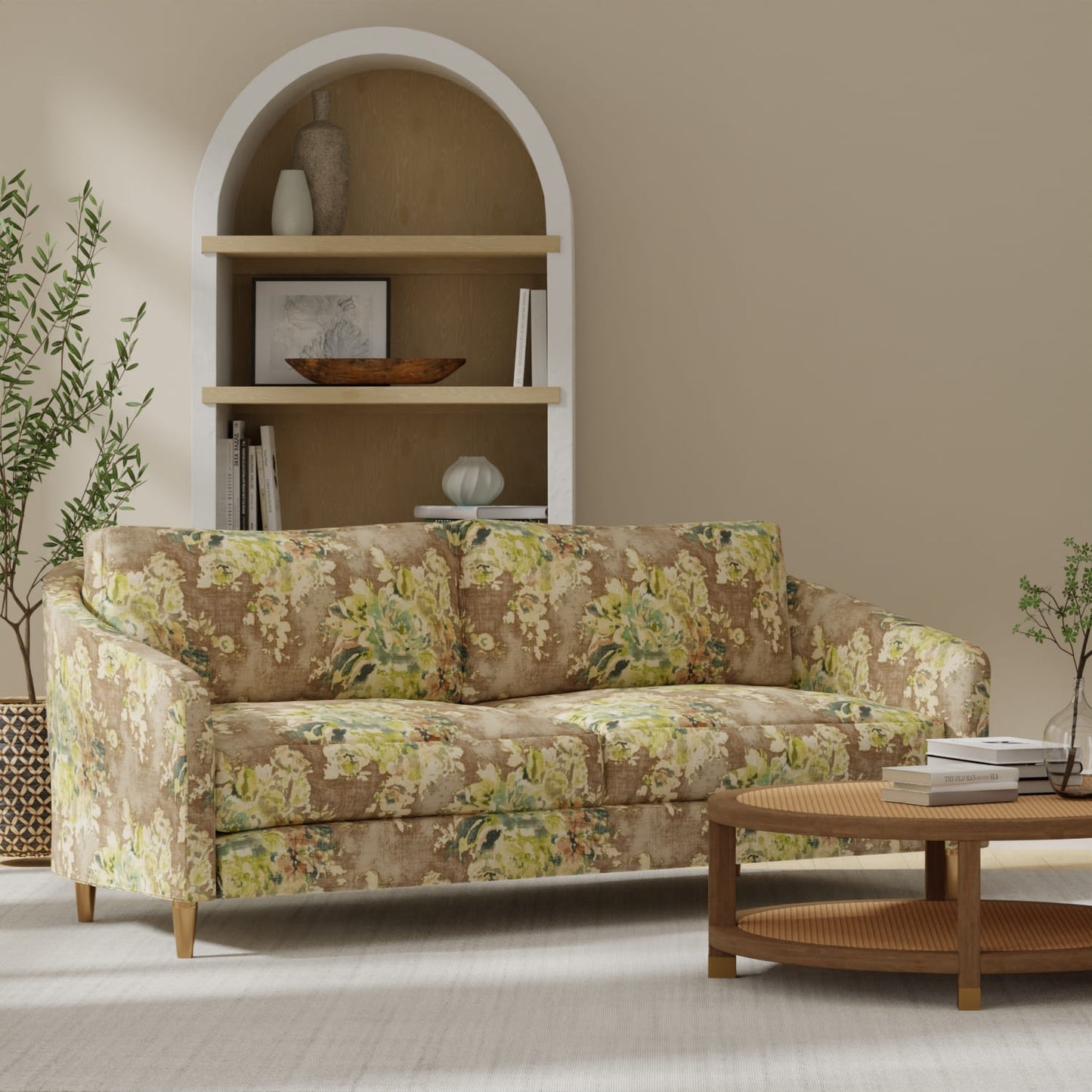 Wildon Leaf upholstered on a couch