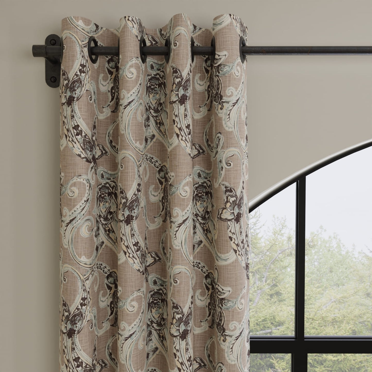 Wilson Graphite made up as drapery