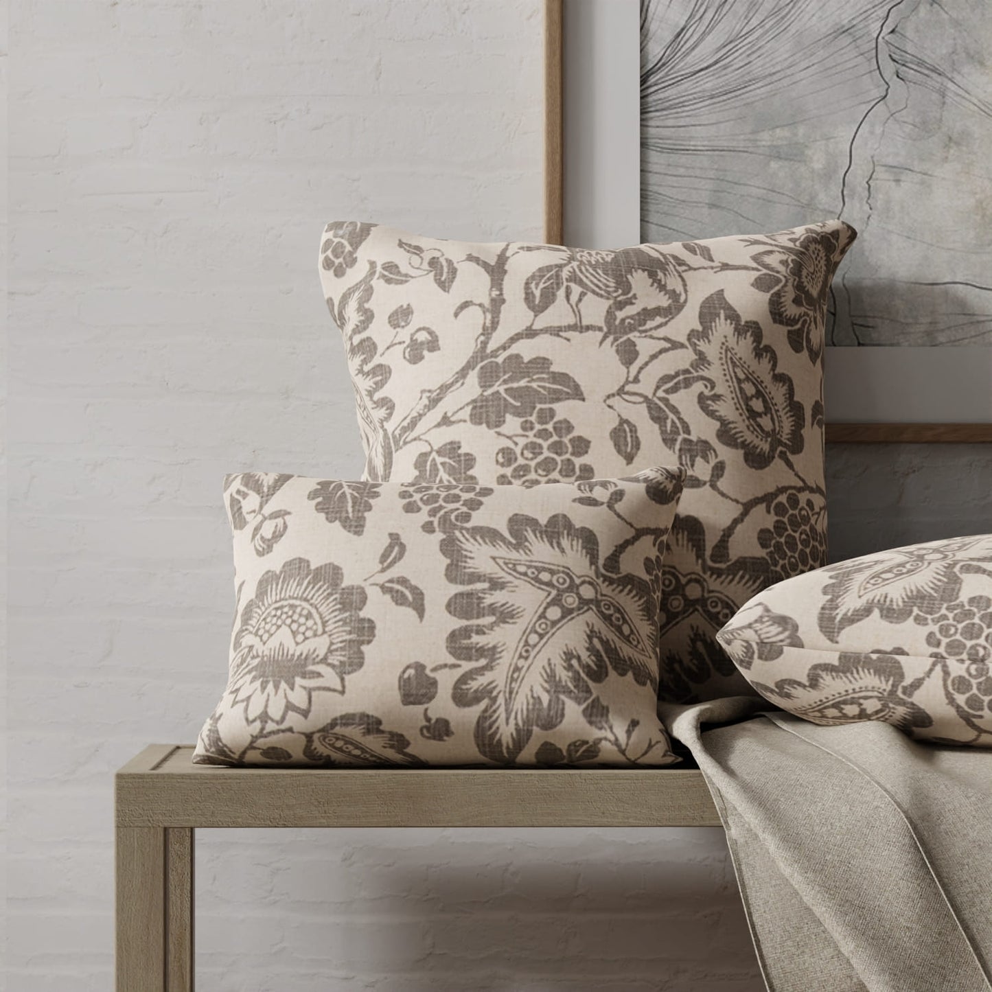 Yates Greige made up on pillows