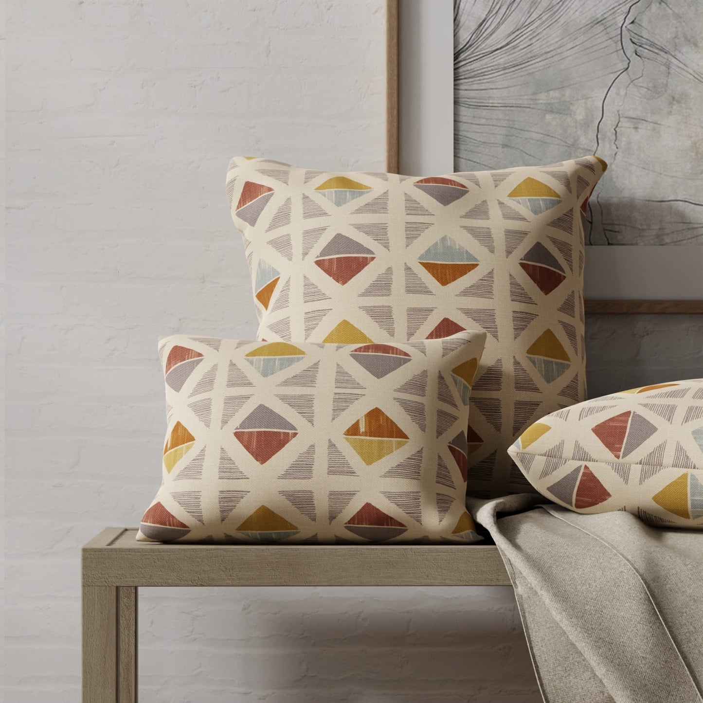 Zora Sangria made up on pillows