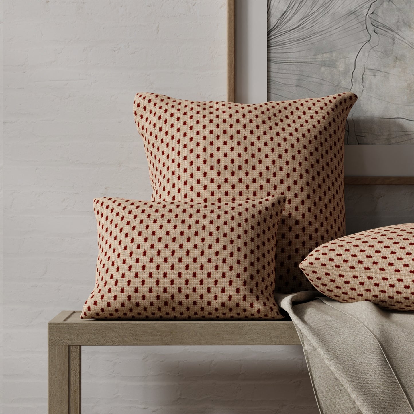 Barnaby Burgundy - Folio Fabrics