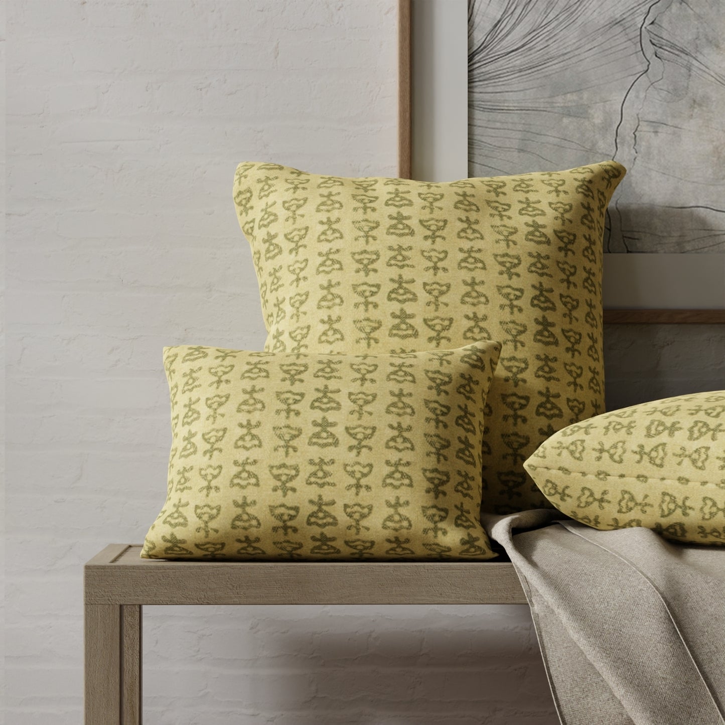 Ferry Pesto - Folio Fabrics