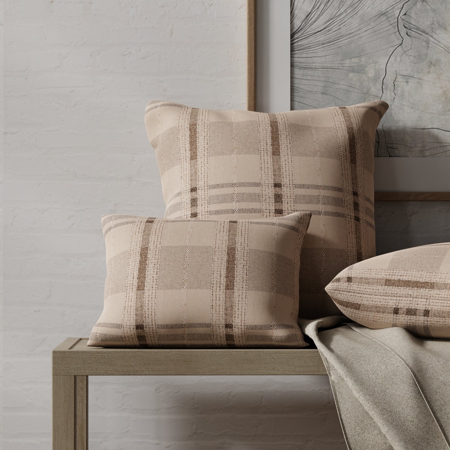 Finbar Mushroom - Folio Fabrics