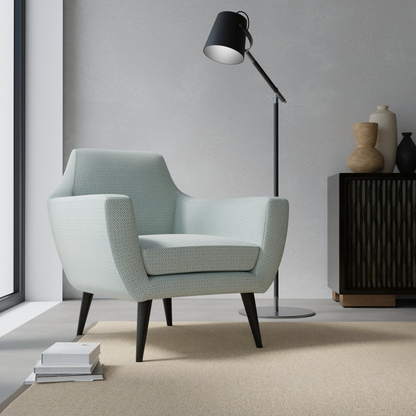 Grant Aqua - Folio Fabrics