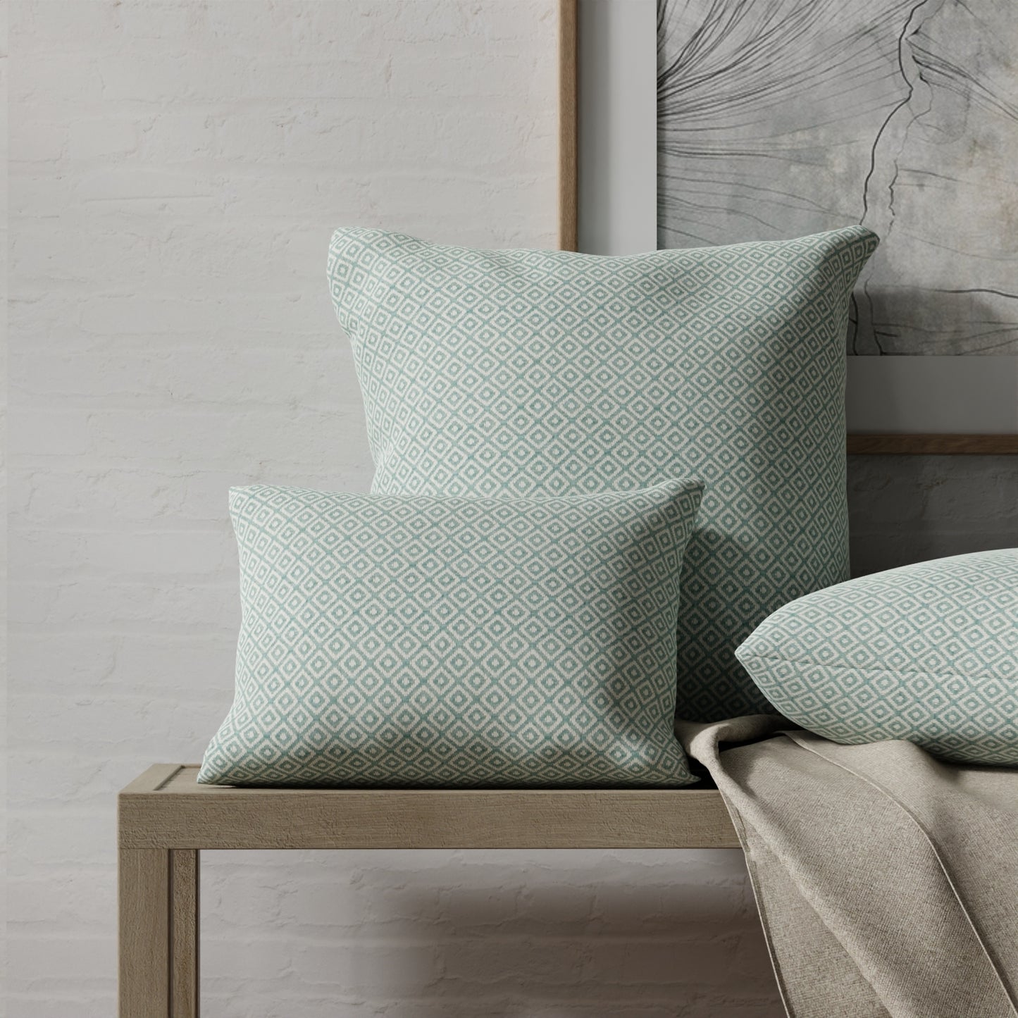 Grant Aqua - Folio Fabrics