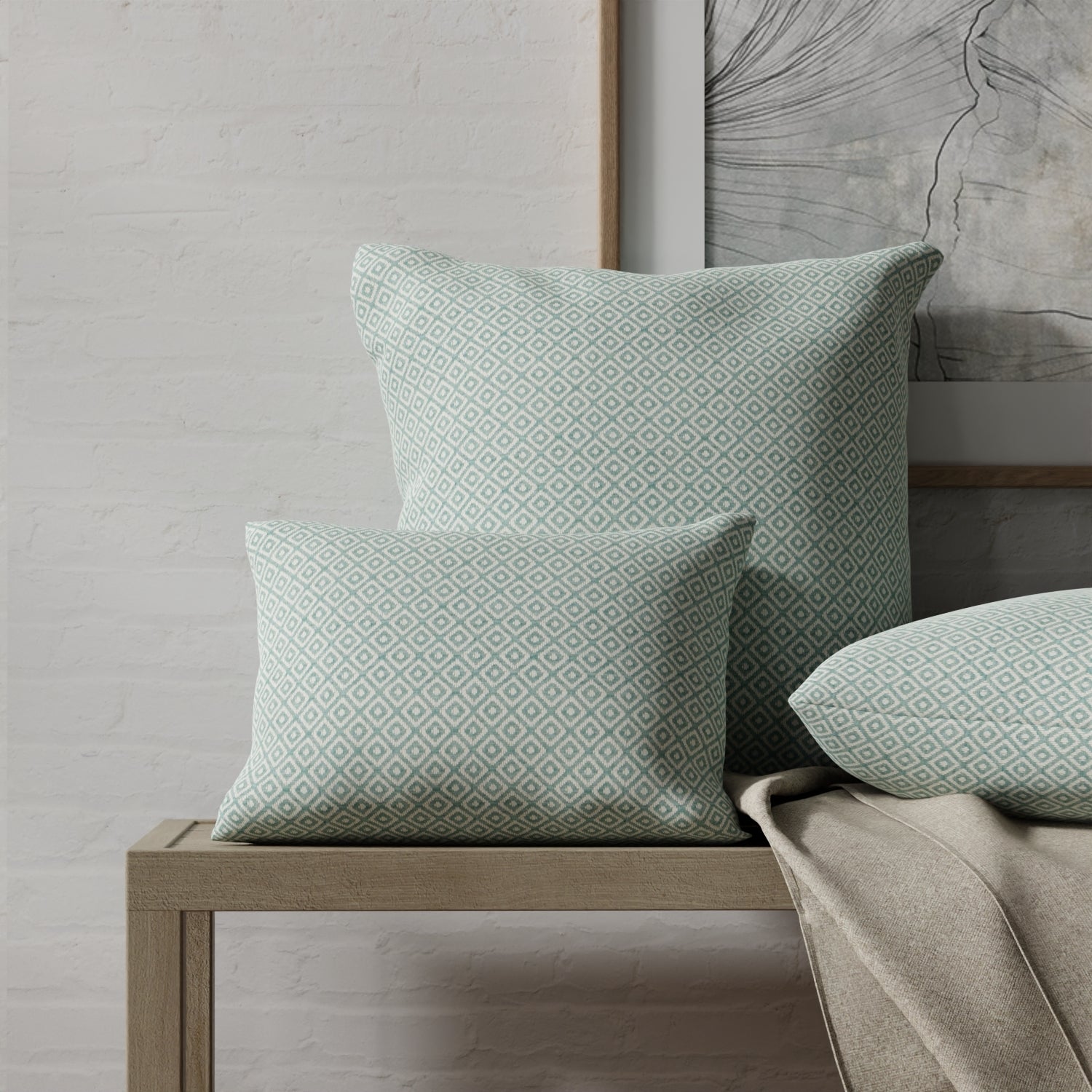 Grant Aqua - Folio Fabrics