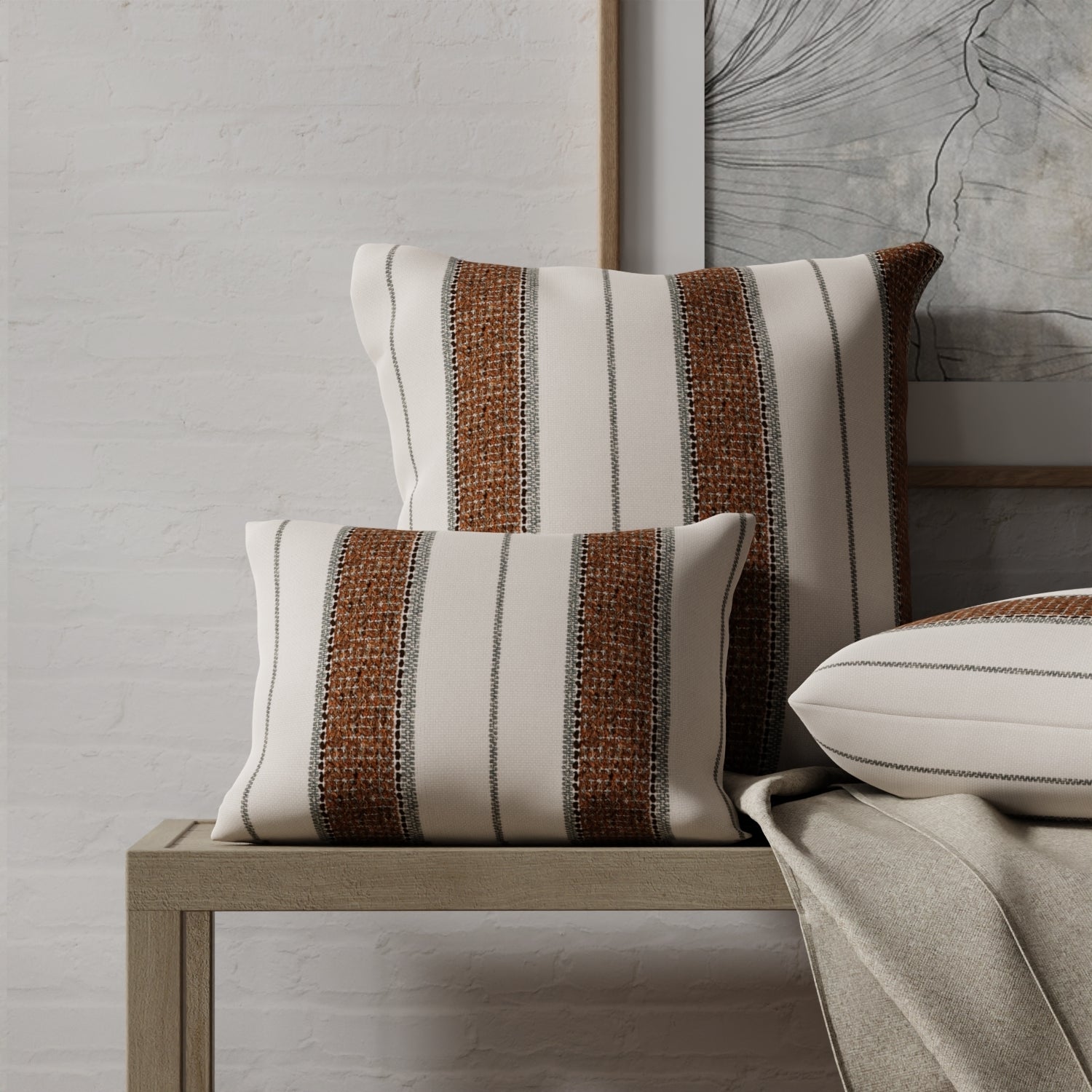 Jareth Pecan - Folio Fabrics