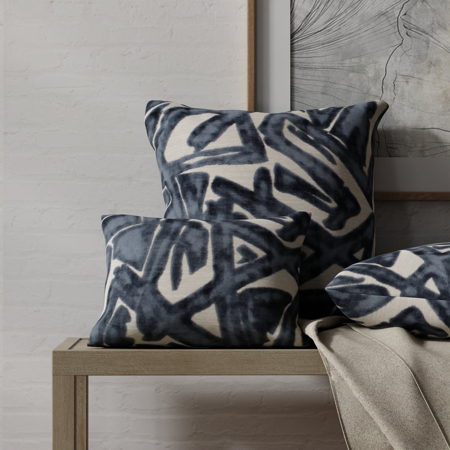 Sabine Graphite - Folio Fabrics