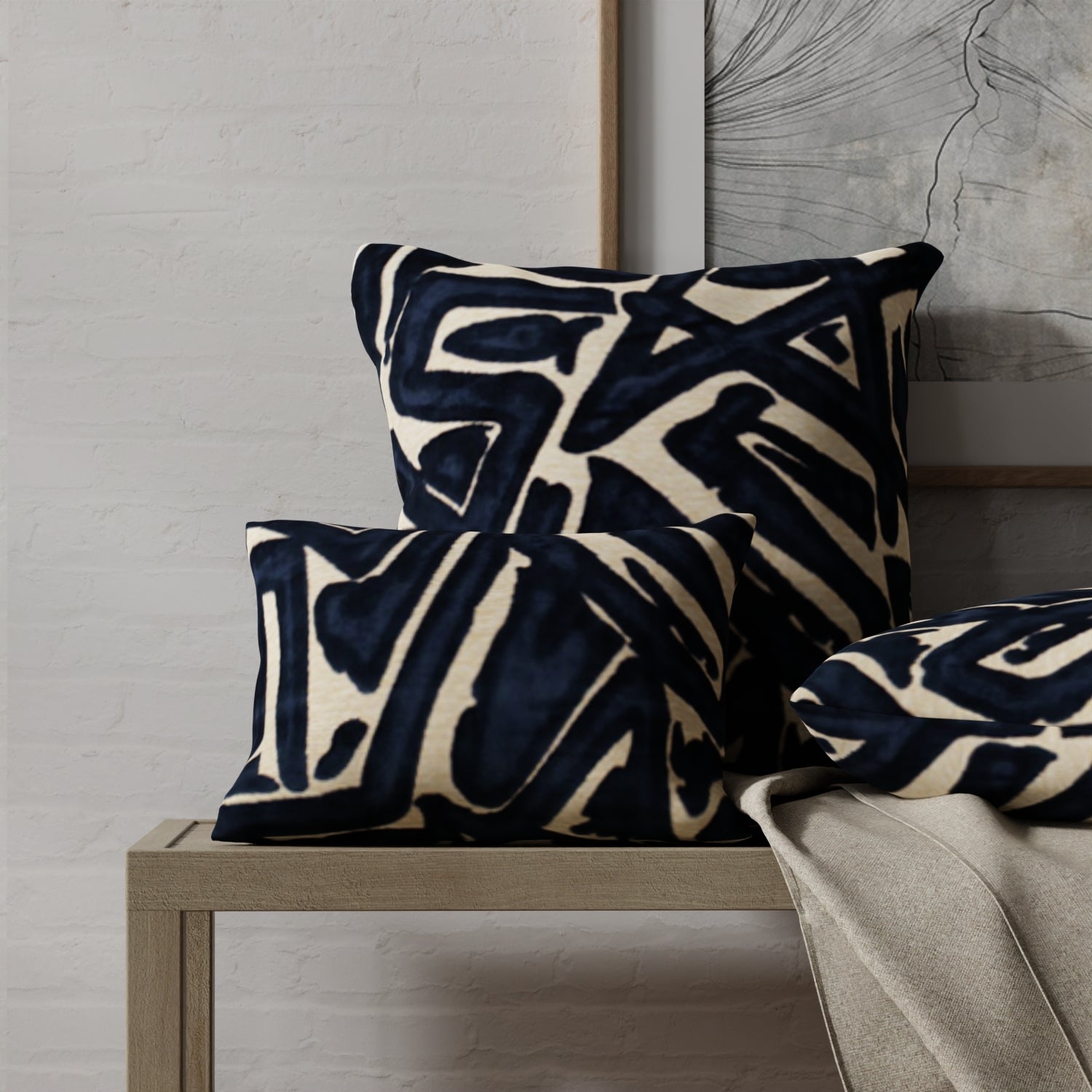 Sabine Navy - Folio Fabrics