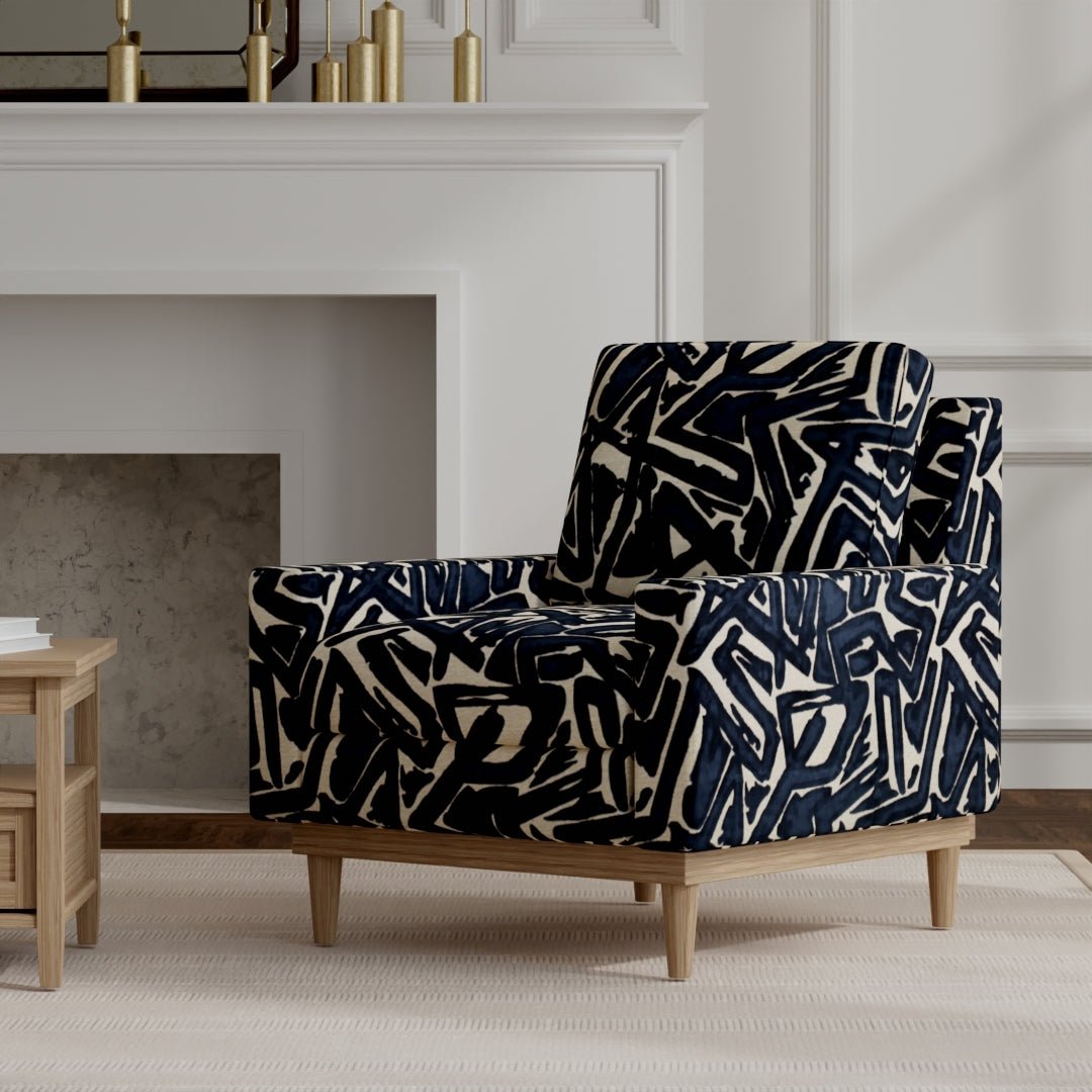 Sabine Navy - Folio Fabrics