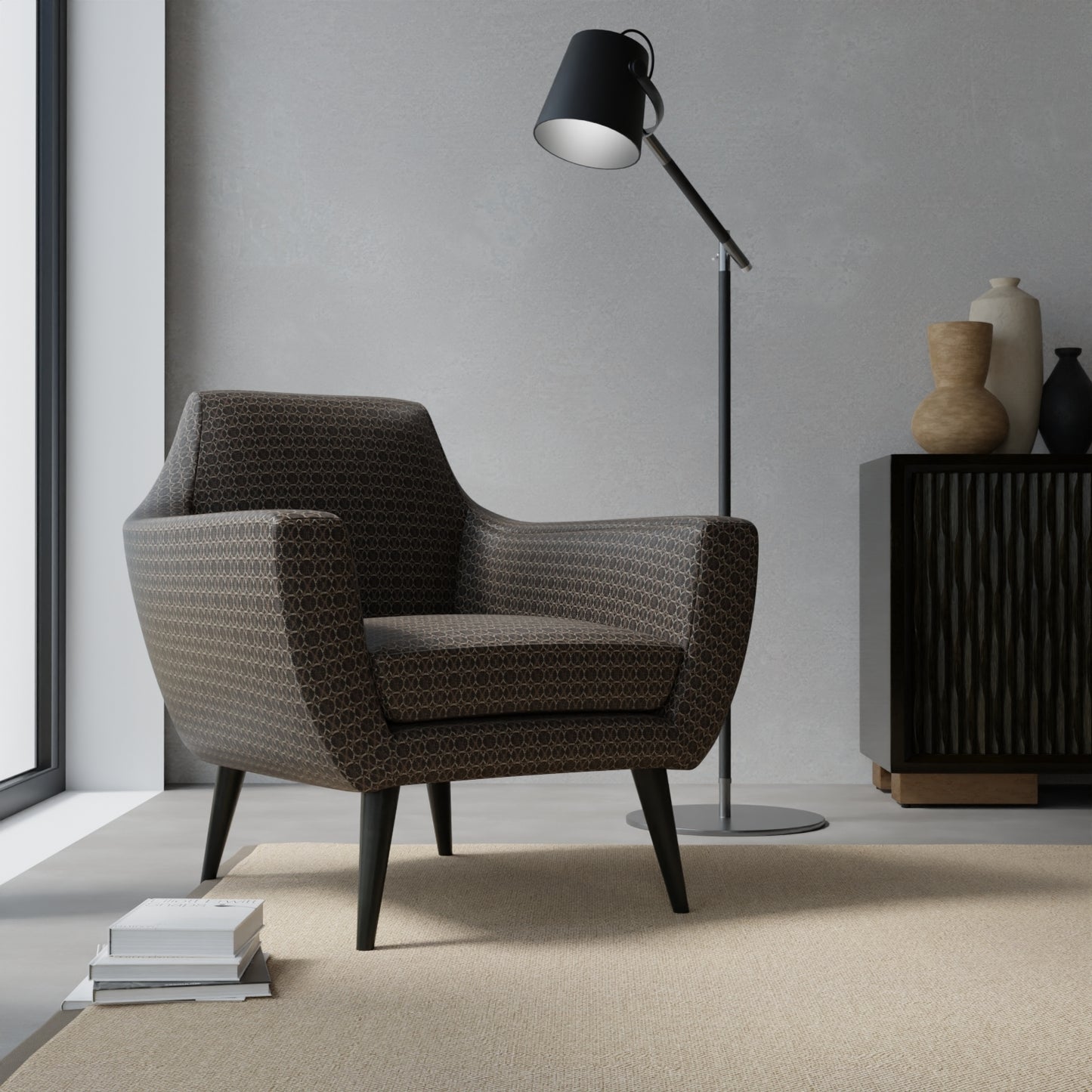 Tupper Charcoal - Folio Fabrics