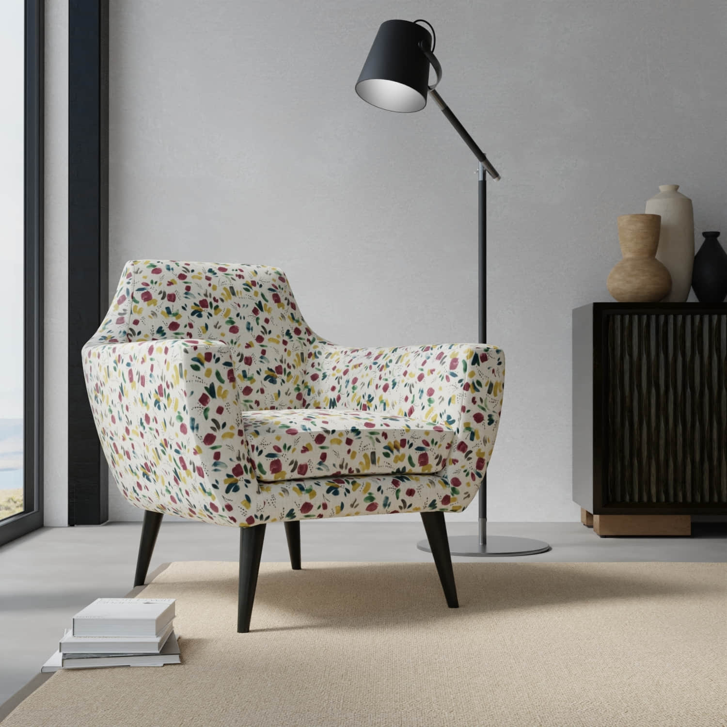 Ezra Berry upholstered on a contemporary chair