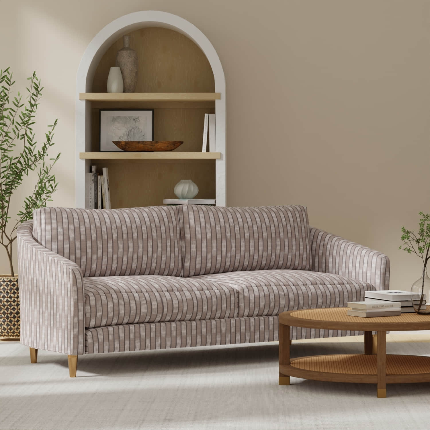 Foundry Greystone upholstered on a couch