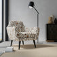 Gabe Umber upholstered on a contemporary chair