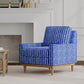 Ibiza Cobalt upholstered on a mid century modern chair