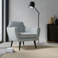 Joplin Azure upholstered on a contemporary chair