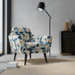 Julia Bluebell upholstered on a contemporary chair