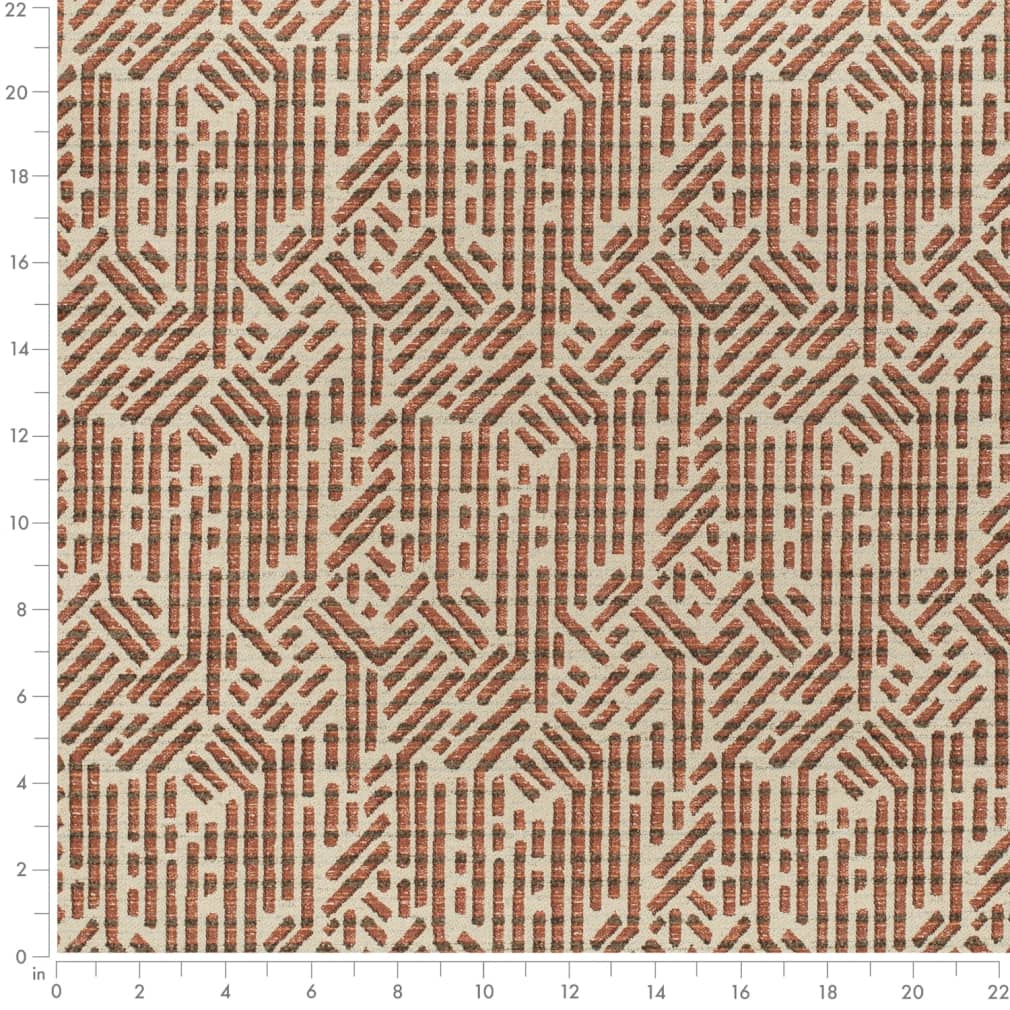 Luke Terracotta - Folio Fabrics