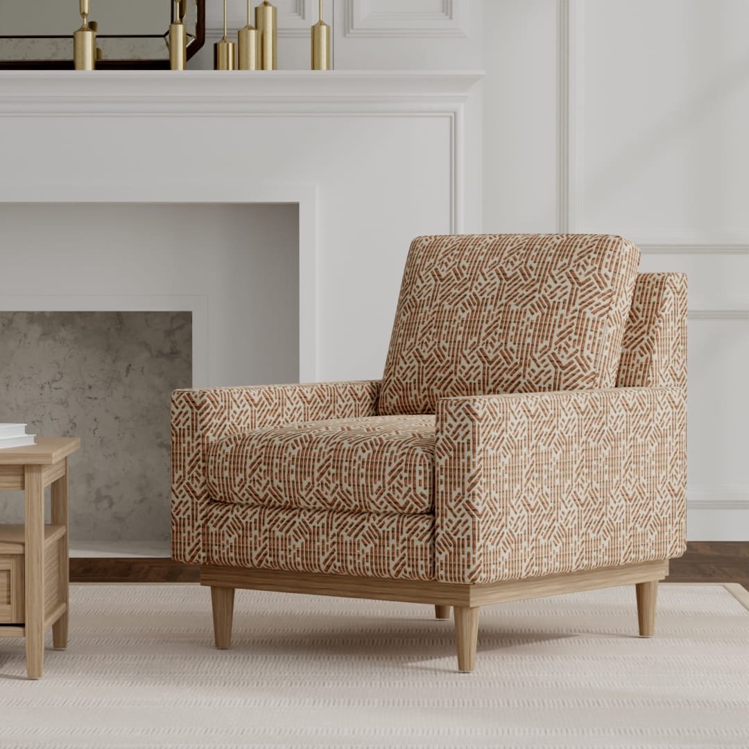 Luke Terracotta - Folio Fabrics