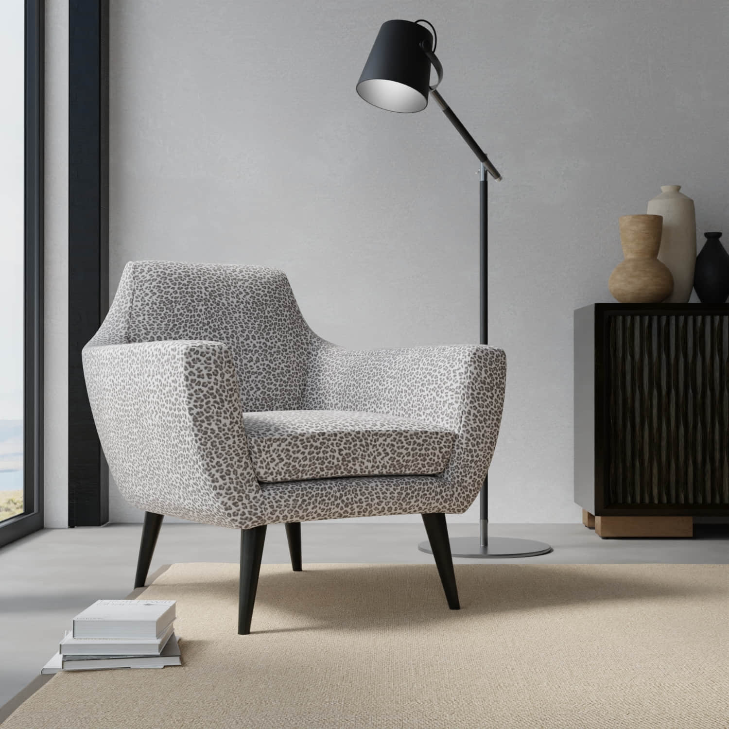 Princeton Flint upholstered on a contemporary chair
