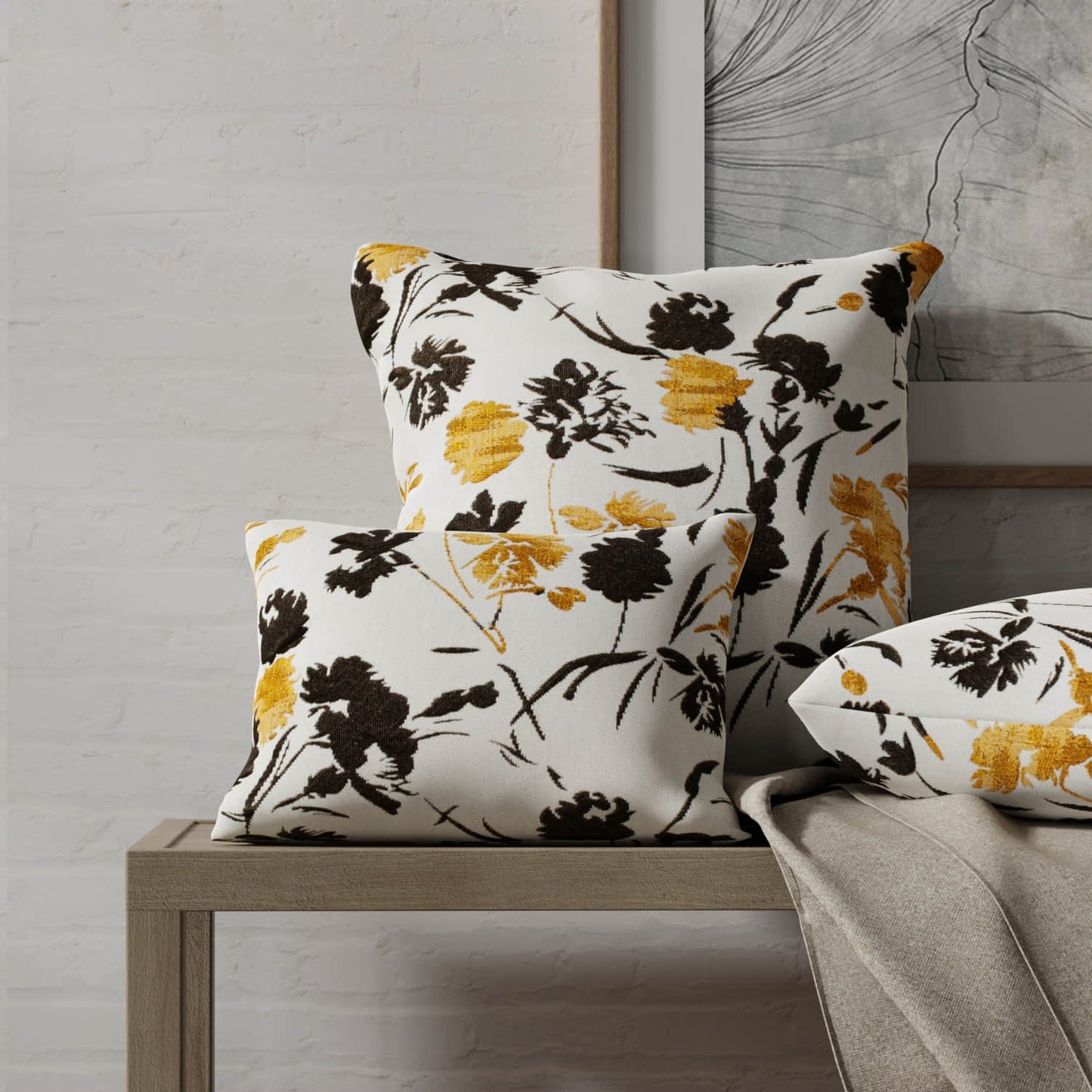 Robbie Amber made up on pillows