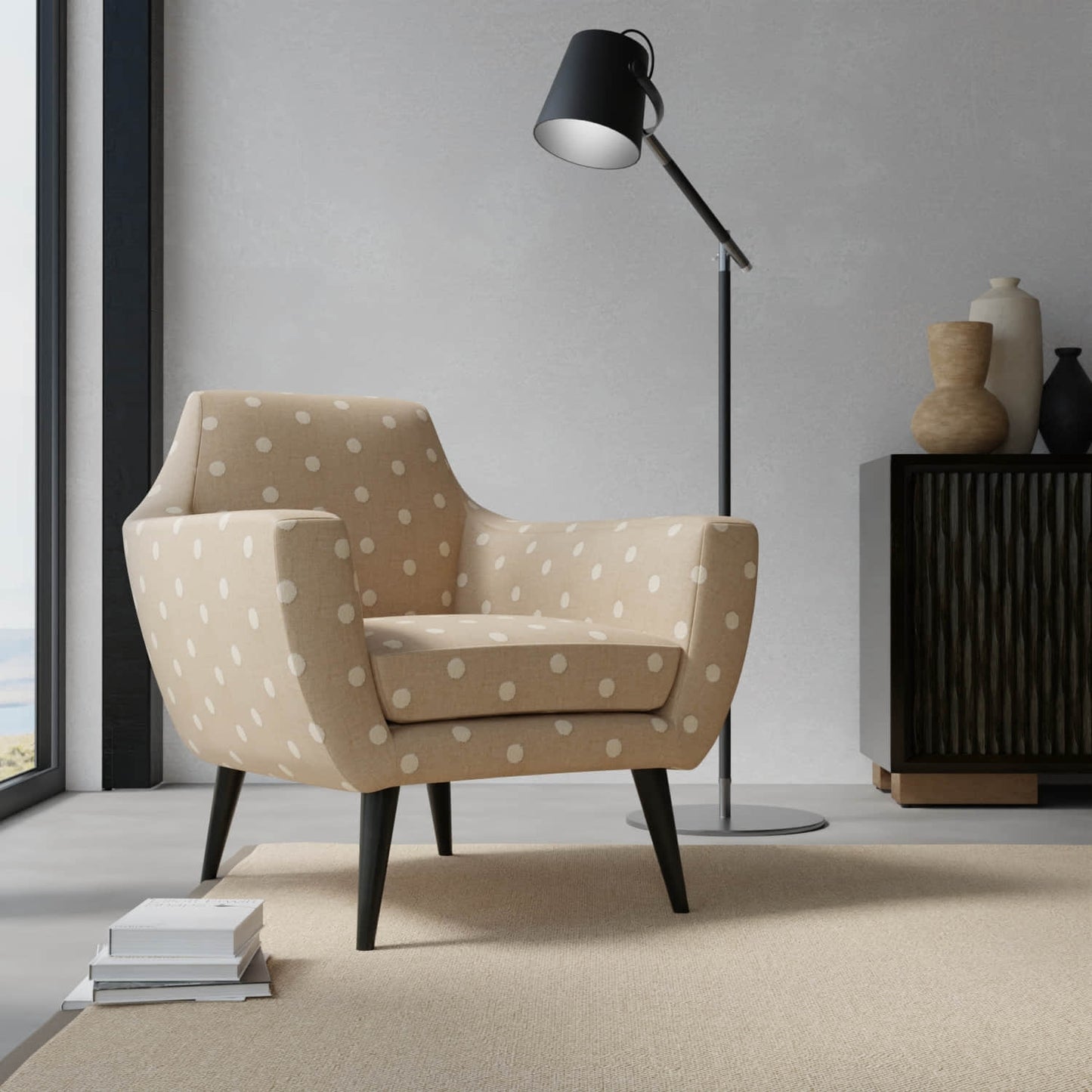Whitney Raffia upholstered on a contemporary chair